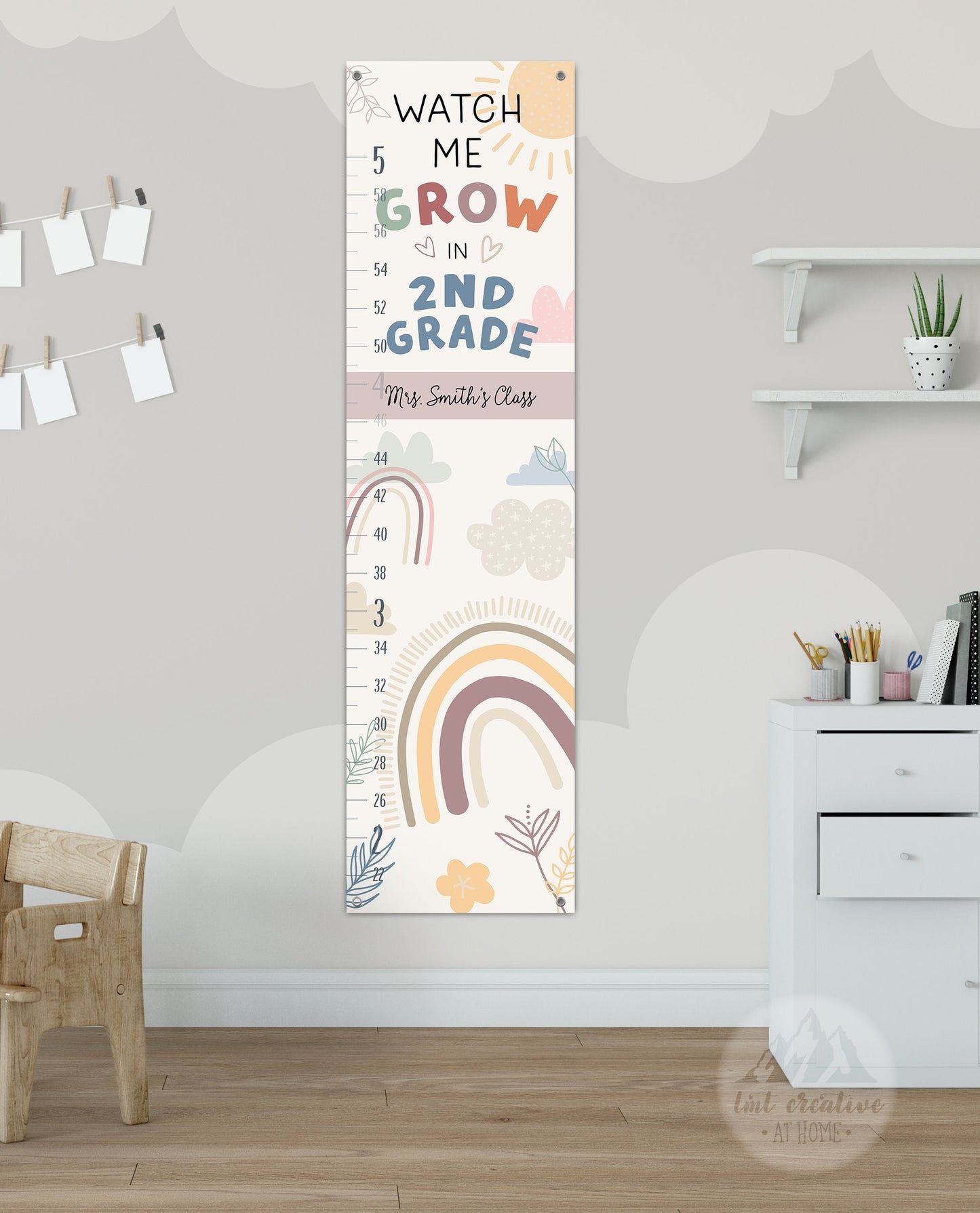 Classroom Growth Chart Classroom Decor Classroom Wall Art Classroom Door Sign Teacher Gift Teacher Sign Watch Me Grow Personalized Custom