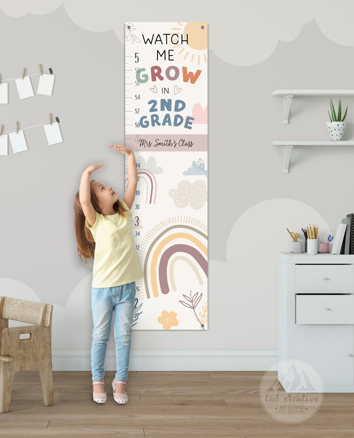 Classroom Growth Chart Classroom Decor Classroom Wall Art Classroom Door Sign Teacher Gift Teacher Sign Watch Me Grow Personalized Custom