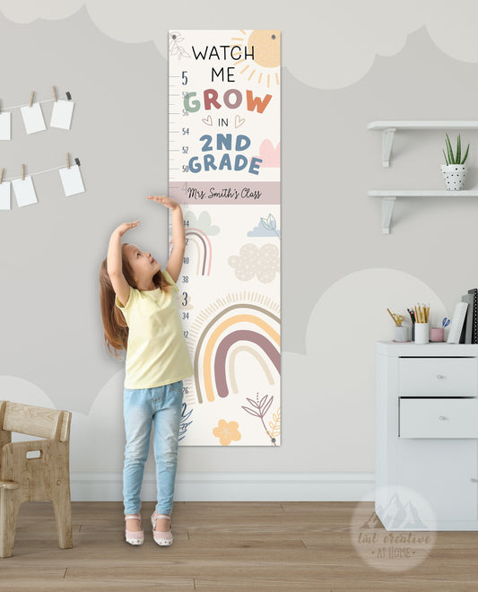Classroom Growth Chart Classroom Decor Classroom Wall Art Classroom Door Sign Teacher Gift Teacher Sign Watch Me Grow Personalized Custom