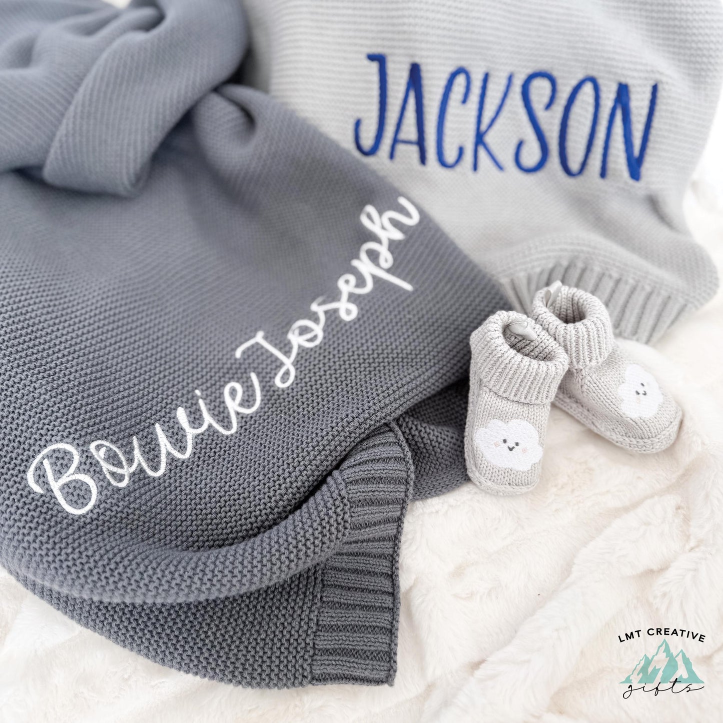 Custom Embroidered Baby Blanket – With Birthday, Monogrammed Newborn Baby Gift, Gift for Baby Shower, Newborn Baby Gift, Stroller Blanket