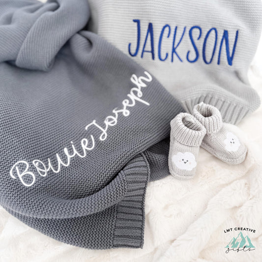 Custom Baby Blanket, Embroidered Baby Blanket, Monogrammed Newborn Baby Gift, Gift for Baby Shower, Newborn Baby Gift, Personalized Baby