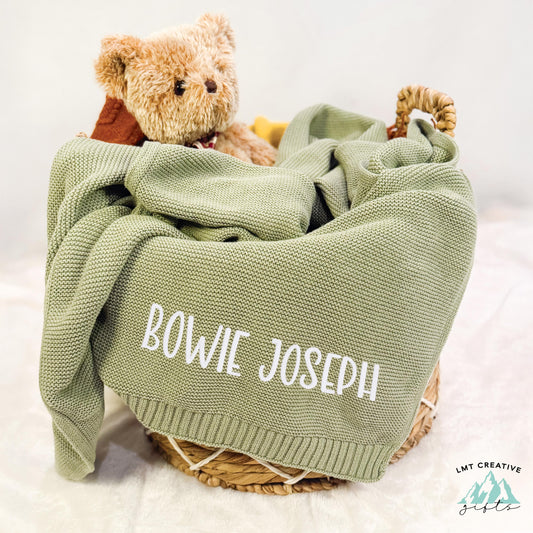 Custom Baby Gift, Personalized Embroidered Baby Blanket, Gift for Baby Shower, Newborn Baby Gift, Stroller Blanket, Newborn Gift