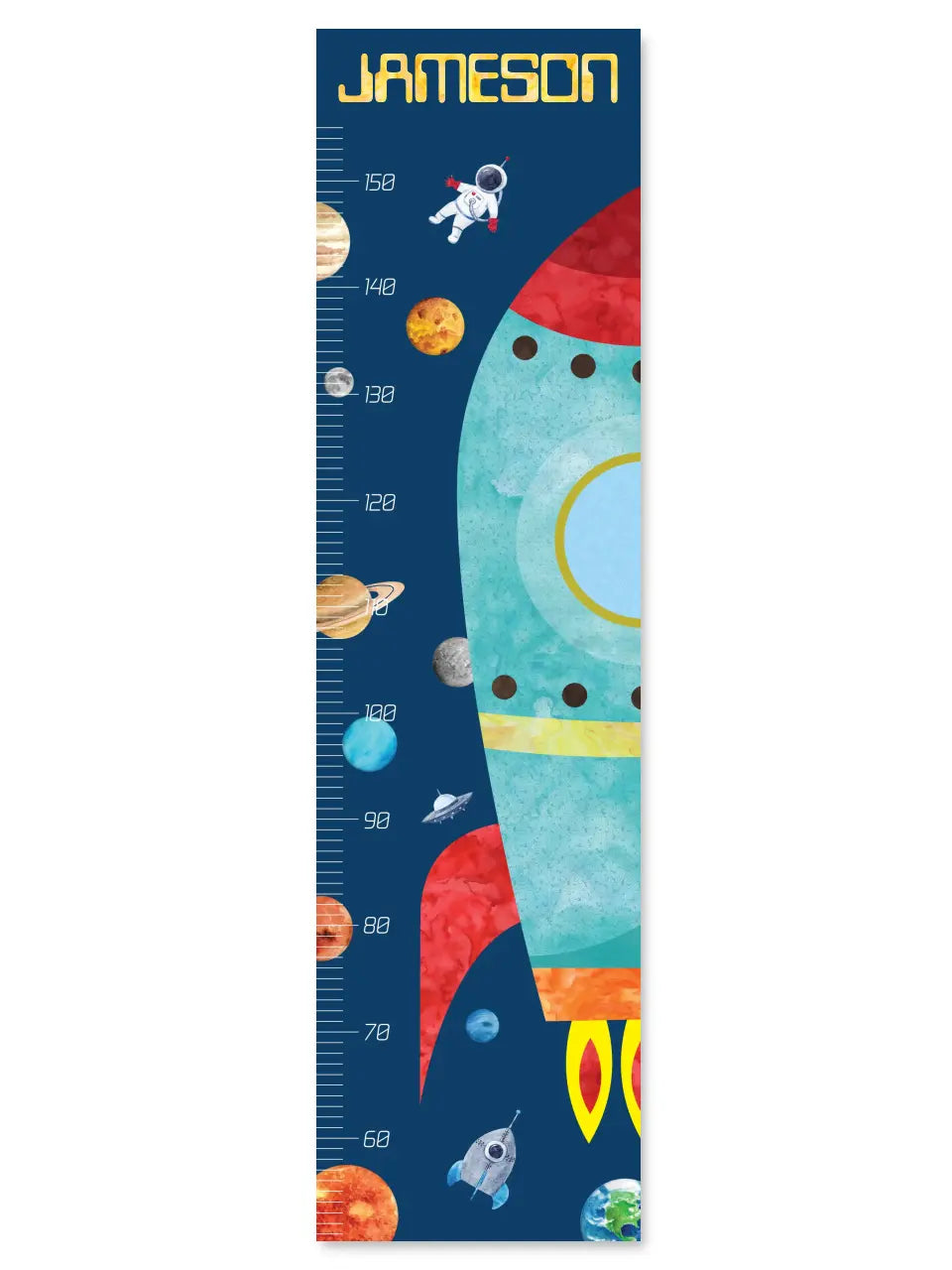 Rocket Ship Growth Chart - Canvas Hanging Growth Chart