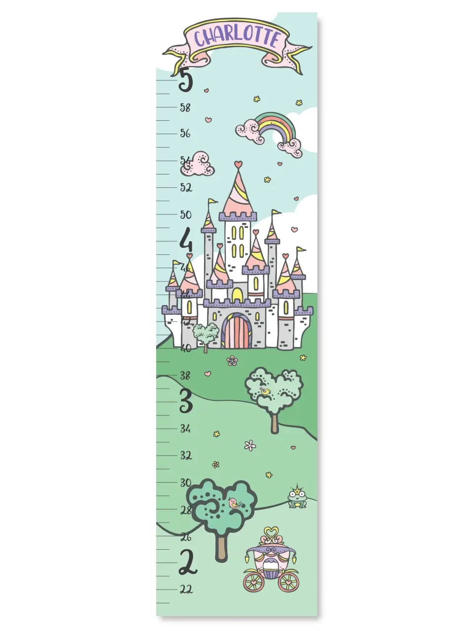 Princess Growth Chart - Canvas Hanging Growth Chart