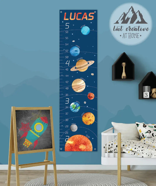 Solar System Growth Chart - Canvas Hanging Growth Chart