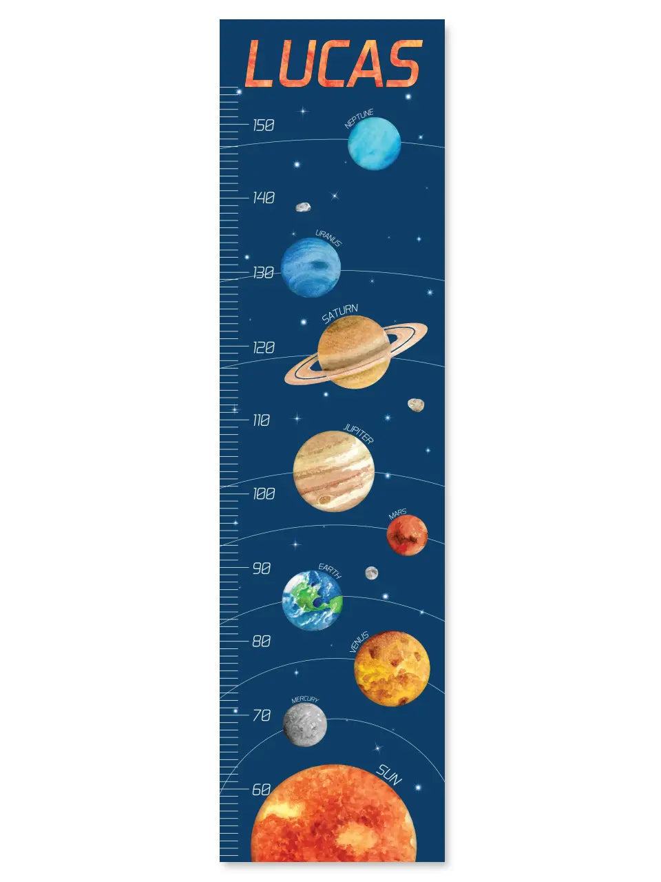Solar System Growth Chart - Canvas Hanging Growth Chart