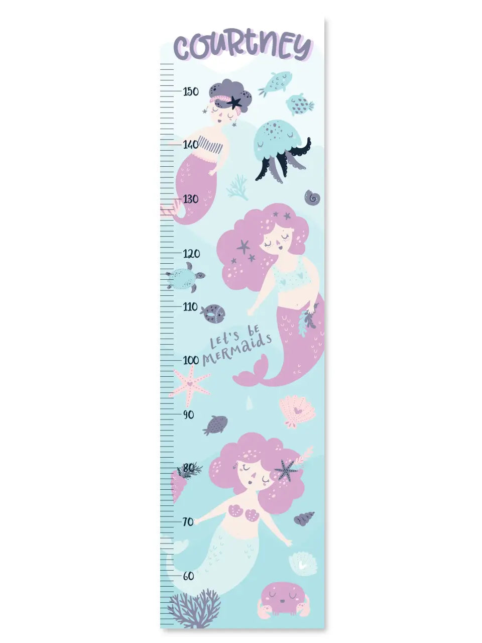 Mermaid Growth Chart - Canvas Hanging Growth Chart