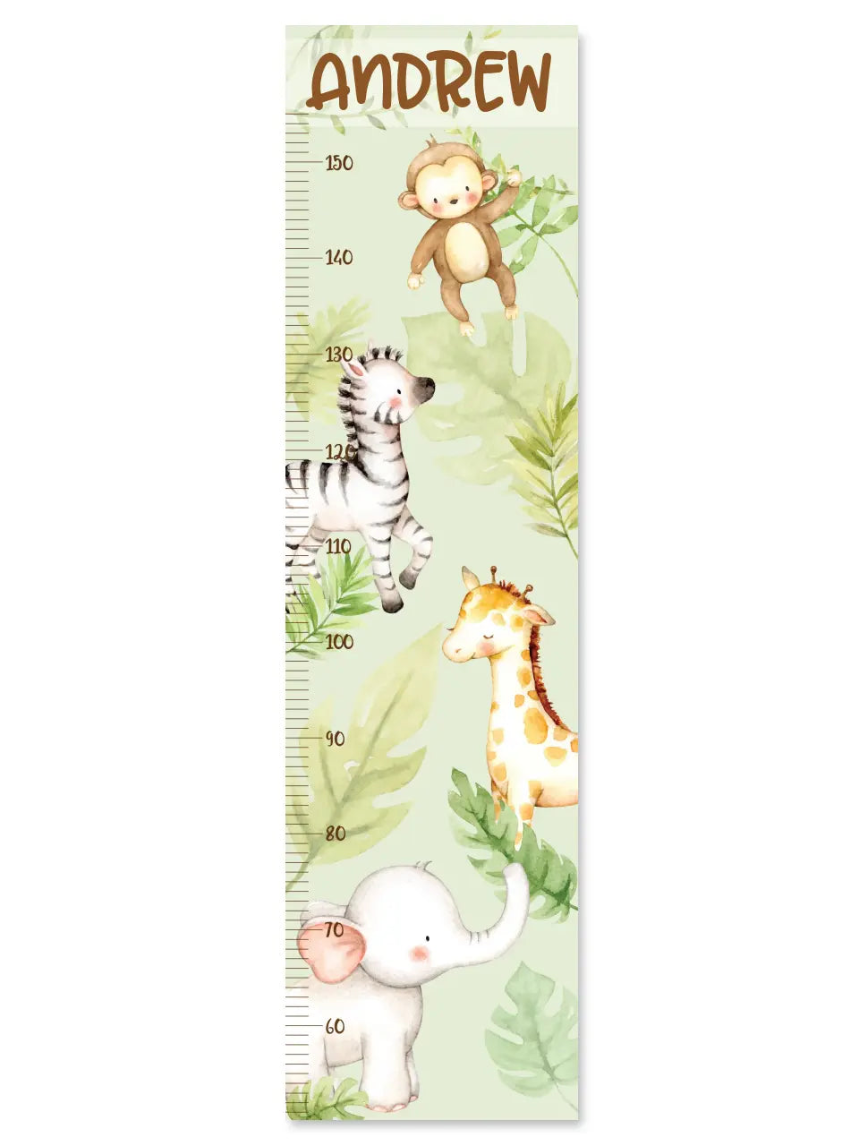 Jungle Growth Chart - Canvas Hanging Growth Chart