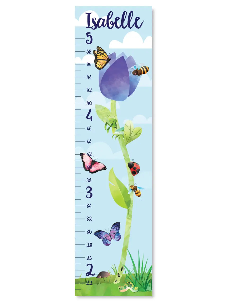 Garden Flower Growth Chart - Canvas Hanging Growth Chart