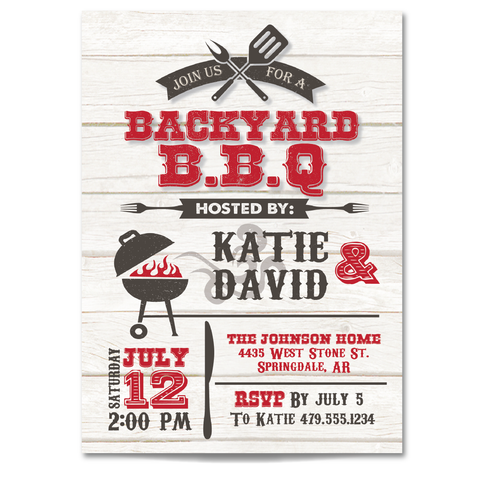 BBQ - Barbeque Party Invitations