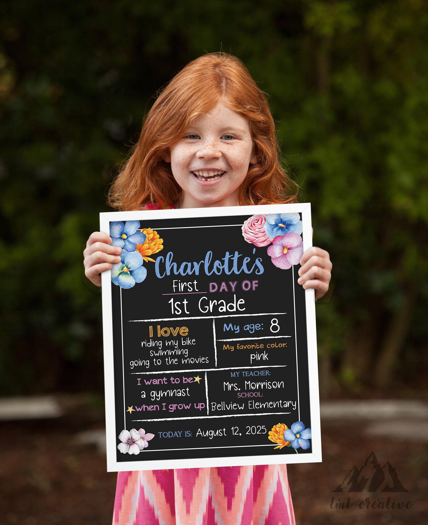 First Day Of School Sign, Personalized Back to School Sign, Custom First Day Of School,  First Day of Kindergarten, Last Day Of School