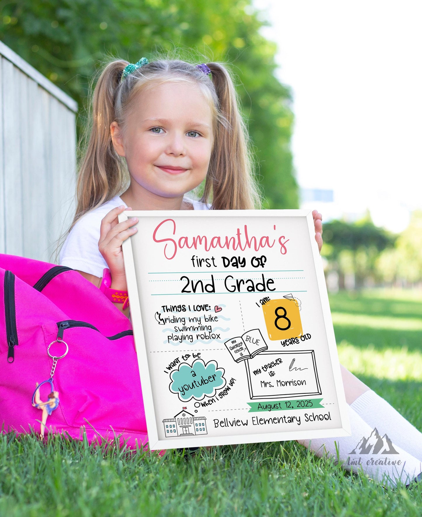 First Day Of School Sign, Personalized Back to School Sign, Custom First Day Of School,  First Day of Kindergarten, Last Day Of School Sign