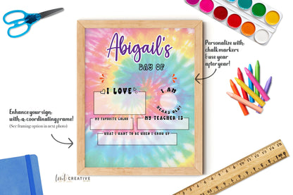 First Day Of School Sign, Personalized Back to School Sign, Custom First Day Of School,  First Day of Kindergarten, Last Day of School