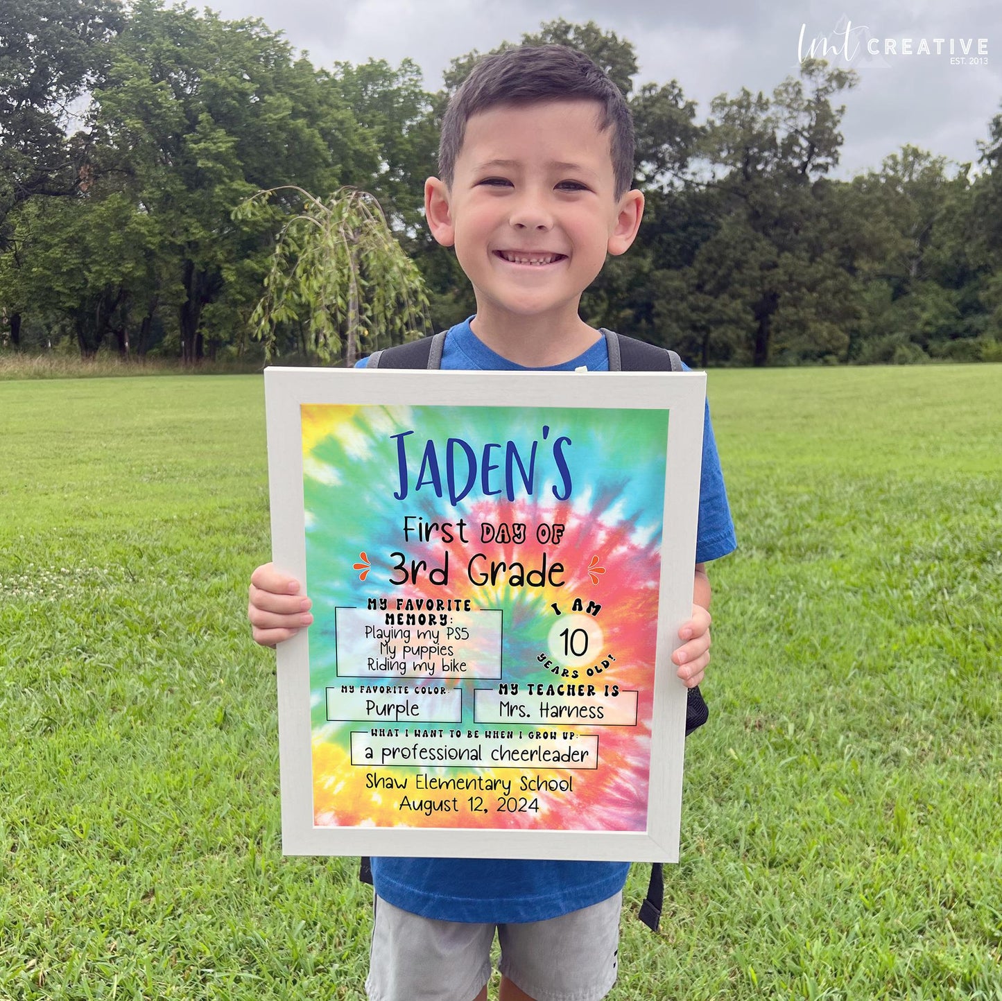 First Day Of School Sign, Personalized Back to School Sign, Custom First Day Of School,  First Day of Kindergarten, Boy, Last Day Of School