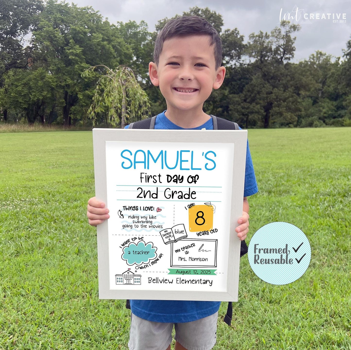 First Day Of School Sign, Personalized Back to School Sign, Custom First Day Of School,  First Day of Kindergarten, Last Day of School