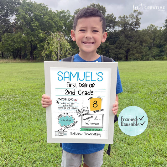 First Day Of School Sign, Personalized Back to School Sign, Custom First Day Of School,  First Day of Kindergarten, Last Day of School