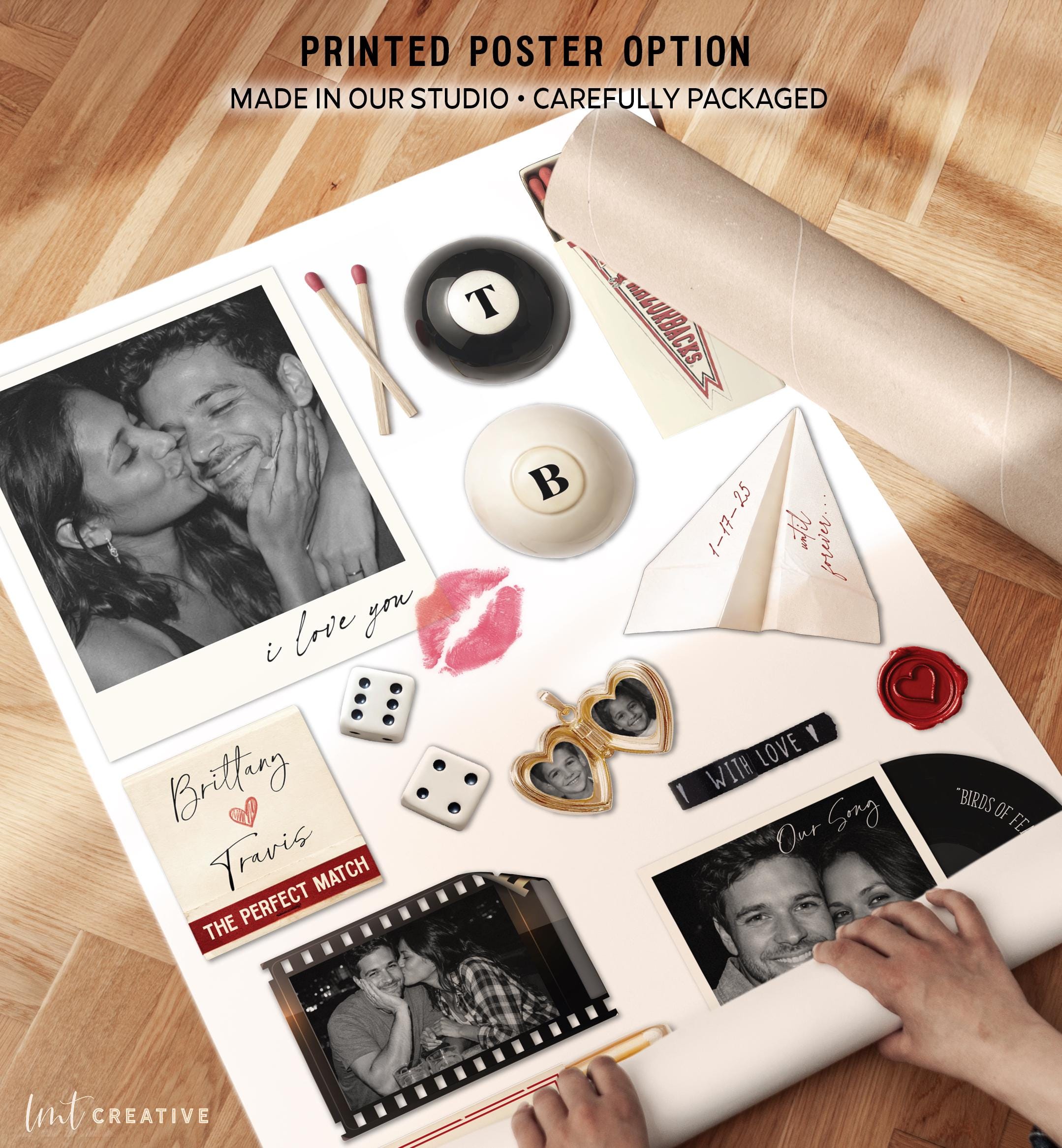 Personalized Matchbook Print, Custom Couples Wall Art, Where It All Began Gift, Anniversary & Wedding Keepsake