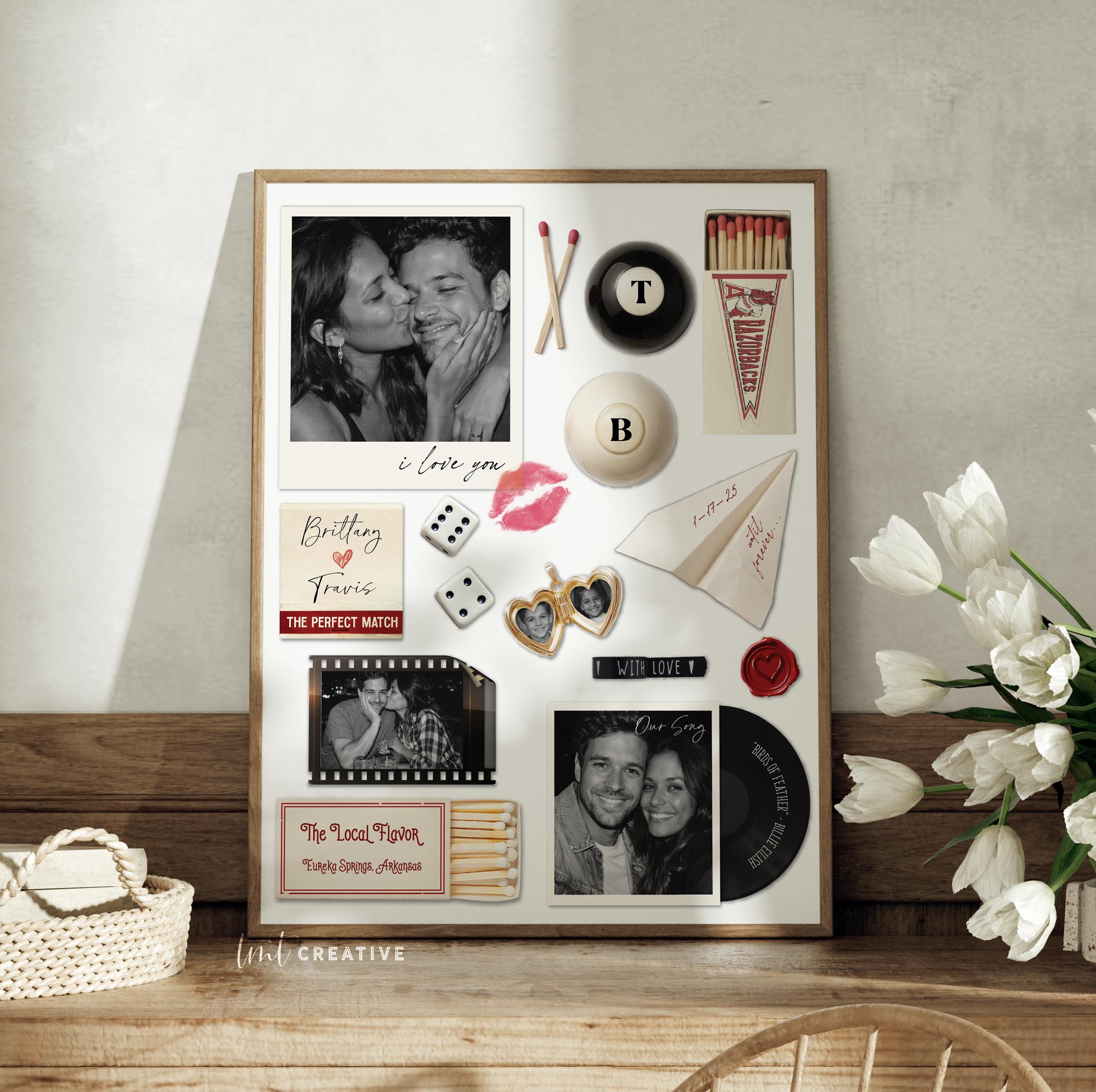 Personalized Matchbook Print, Custom Couples Wall Art, Where It All Began Gift, Anniversary & Wedding Keepsake