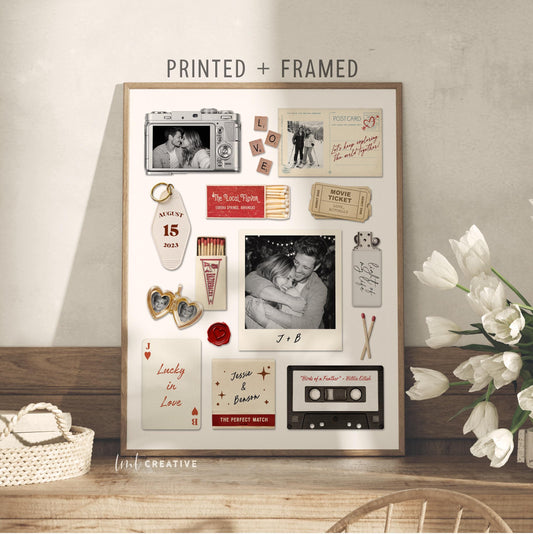 Custom Where We Met Print, Personalized Matchbook Poster, Couples Wall Art, First Date Location Gift