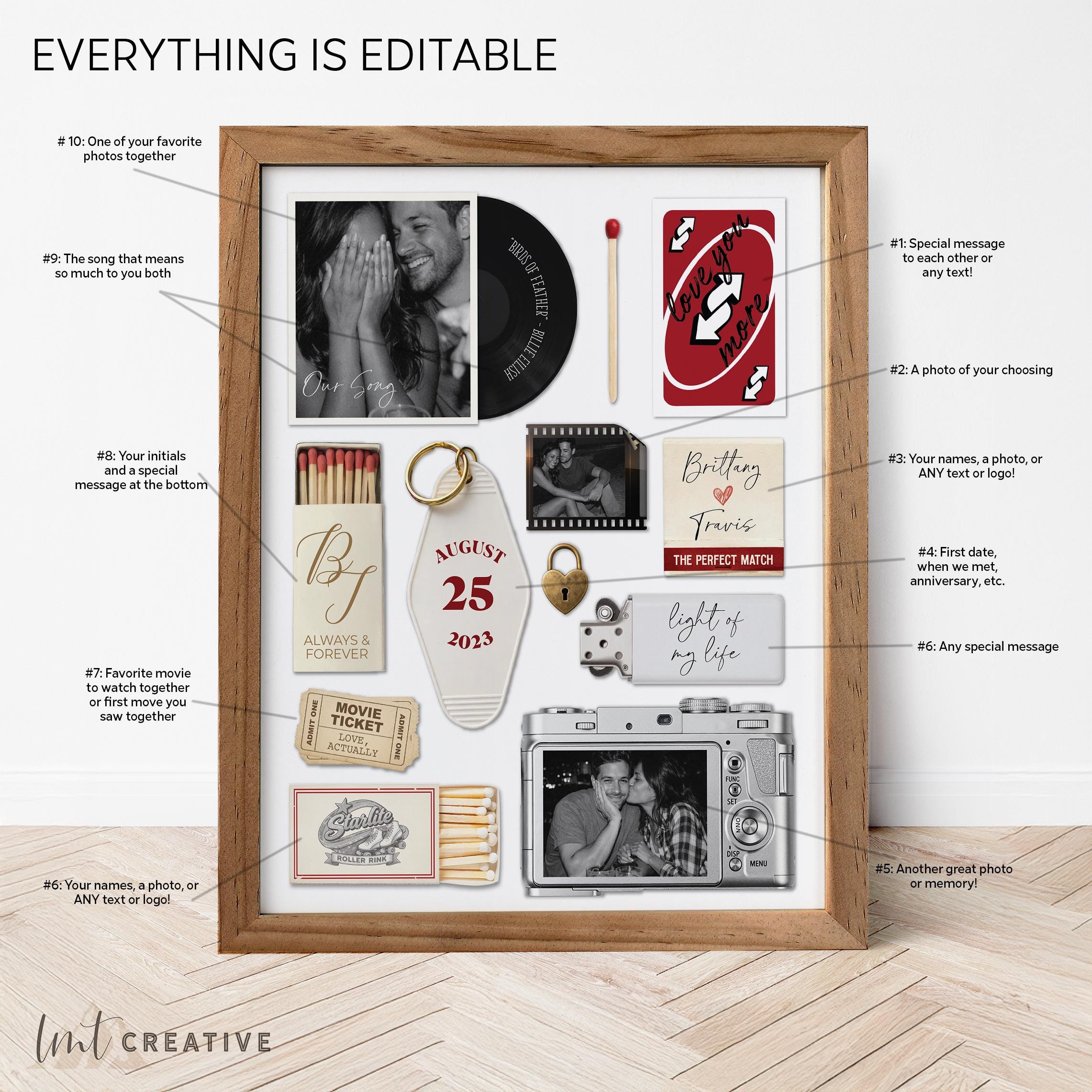 Personalized Matchbook Art, Romantic Couples Gift, Custom Valentine’s Day Print, Where We Met Keepsake