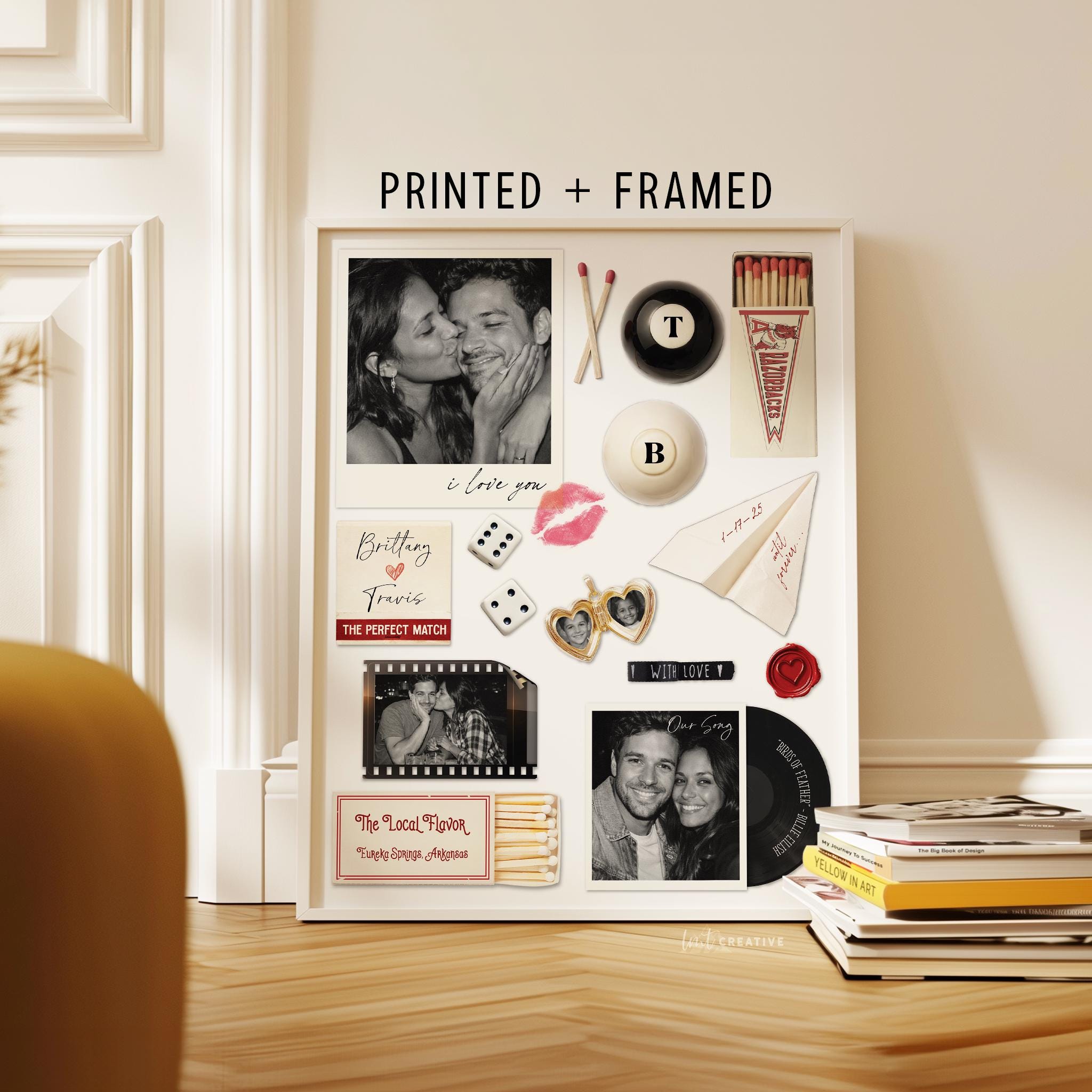 Personalized Matchbook Print, Custom Couples Wall Art, Where It All Began Gift, Anniversary & Wedding Keepsake