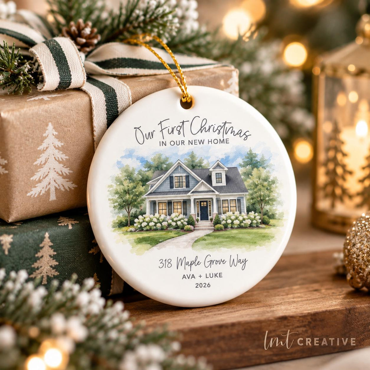 Ceramic house ornament