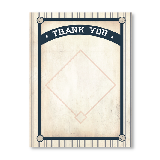 Vintage Baseball Ticket Thank You Cards w/ Free Envelopes
