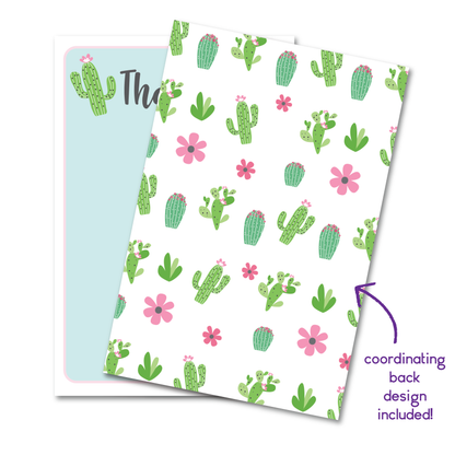 Llama Birthday Thank You Cards - Teal - w/ Free Envelopes