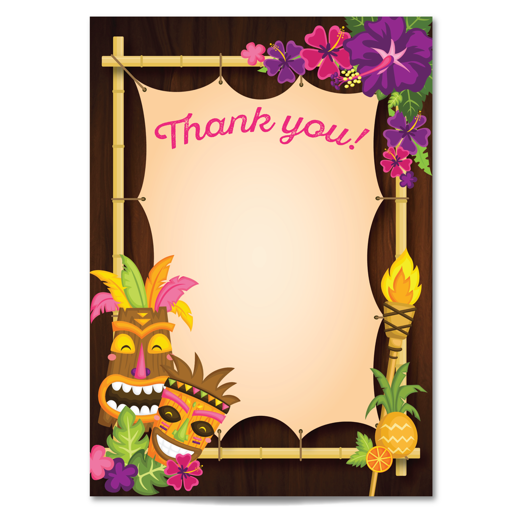 Luau Birthday Thank You Cards W Free Envelopes LMT CREATIVE Luau birthday thank you cards w free envelopes lmt creative