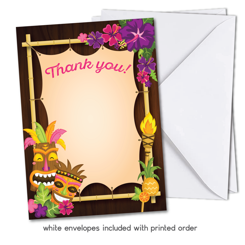 Luau Birthday Thank You Cards w/ Free Envelopes LMT CREATIVE